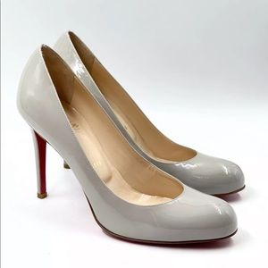 CHRISTIAN LOUBOUTIN Gray Patent Simple Pumps - EU 39.5 - US 9.5 / BRAND NEW